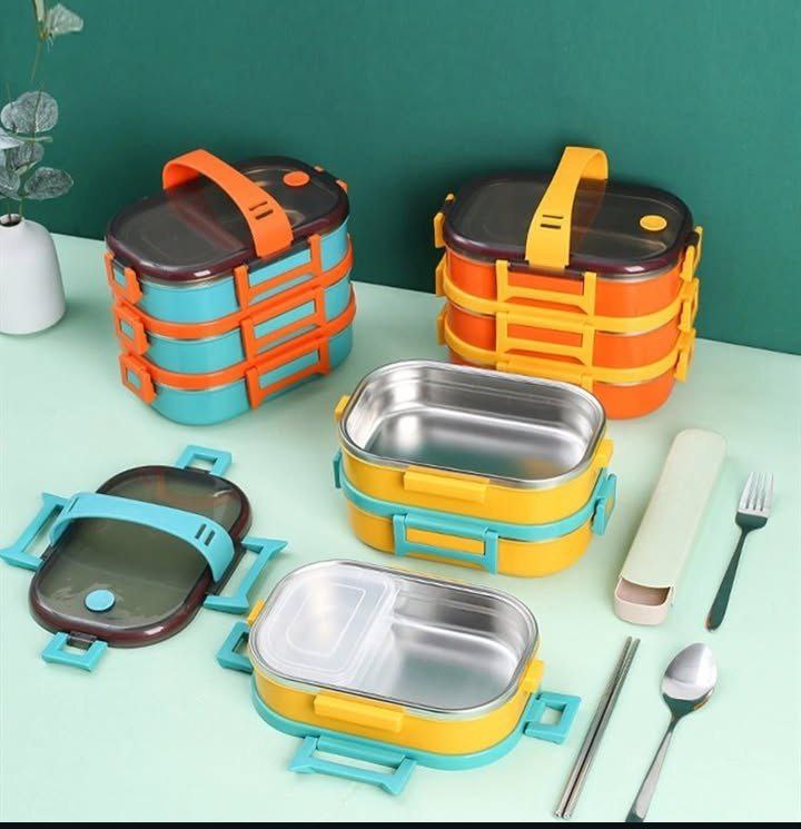 lunch box en inox 3 boites