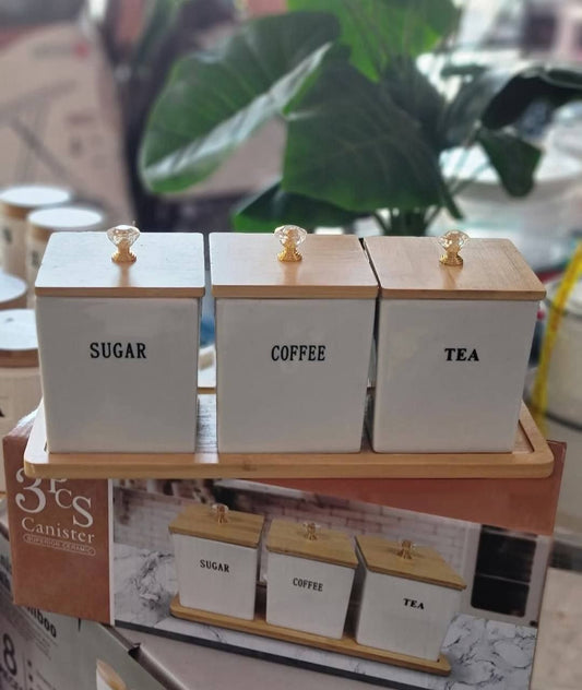 Bocaux en céramique et bambou