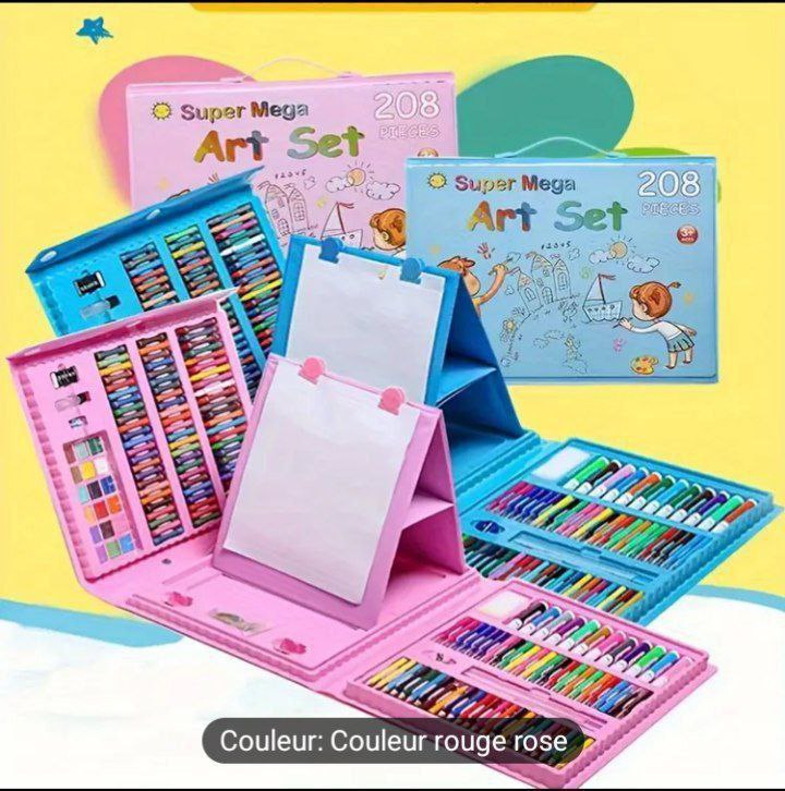 generic coffret de dessin 208 pieces  mallette