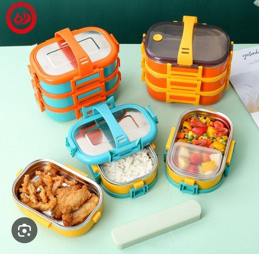 lunch box en inox 3 boites