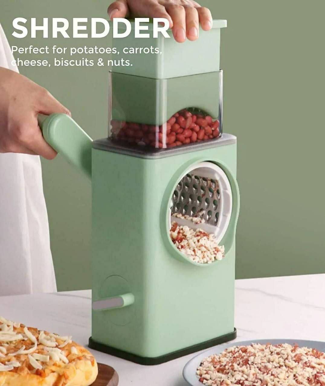 Trancheuse manuelle, Coupe-légumes et hachoir trancheuse avec 3 lames en acier inoxydable