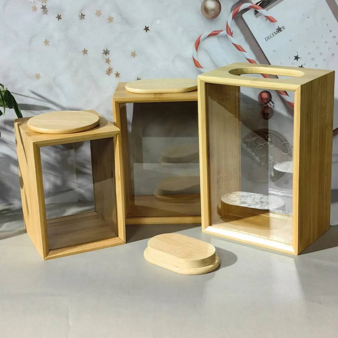 🌿 Boîte de rangement en bambou 🌿
Design naturel et moderne pour une déco élégante 🌸