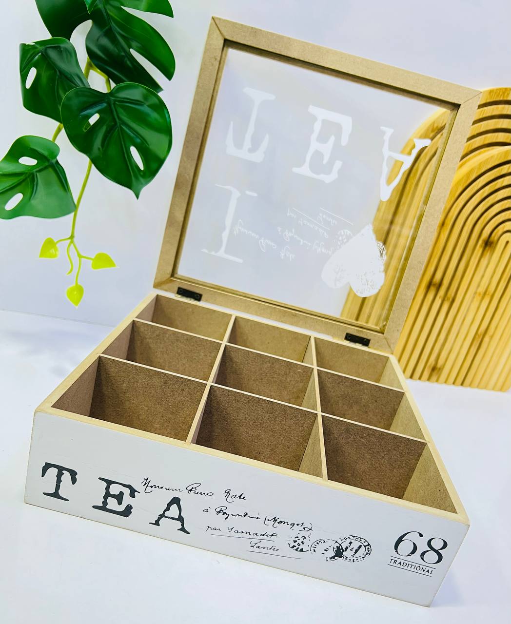 Boîte à thé en bois élégante